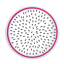 Charger l'image dans la galerie, Watermelon Orange Microfiber Round Beach Towel Fruit Thick Shower Bath Towels Summer Swimming Circle Mat Towel With Tassel 150cm