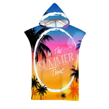 Charger l'image dans la galerie, Summer Holiday Microfiber Hooded Bath Beach Towel Changing Robe Poncho Surf Towel for Swimming Beach Outdooor Bathrobe