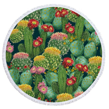 Charger l'image dans la galerie, Tropical Plants Printed Round Beach Towel Thick Shower Bath Towels Microfiber Summer Swim Circle Yoga Mat with Tassels 150cm