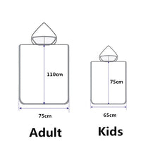 Charger l'image dans la galerie, Summer Holiday Microfiber Hooded Bath Beach Towel Changing Robe Poncho Surf Towel for Swimming Beach Outdooor Bathrobe