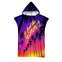 Charger l'image dans la galerie, Summer Holiday Microfiber Hooded Bath Beach Towel Changing Robe Poncho Surf Towel for Swimming Beach Outdooor Bathrobe