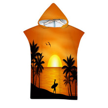 Charger l'image dans la galerie, Summer Holiday Microfiber Hooded Bath Beach Towel Changing Robe Poncho Surf Towel for Swimming Beach Outdooor Bathrobe