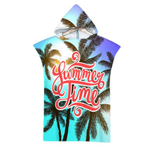 Charger l'image dans la galerie, Summer Holiday Microfiber Hooded Bath Beach Towel Changing Robe Poncho Surf Towel for Swimming Beach Outdooor Bathrobe