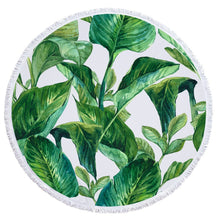 Charger l'image dans la galerie, Tropical Plants Printed Round Beach Towel Thick Shower Bath Towels Microfiber Summer Swim Circle Yoga Mat with Tassels 150cm