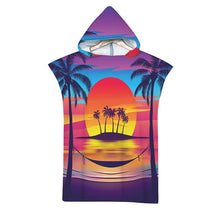 Charger l'image dans la galerie, Summer Holiday Microfiber Hooded Bath Beach Towel Changing Robe Poncho Surf Towel for Swimming Beach Outdooor Bathrobe