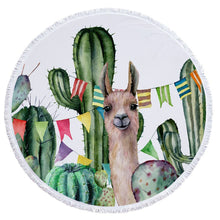 Charger l'image dans la galerie, Tropical Plants Printed Round Beach Towel Thick Shower Bath Towels Microfiber Summer Swim Circle Yoga Mat with Tassels 150cm