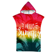 Charger l'image dans la galerie, Summer Holiday Microfiber Hooded Bath Beach Towel Changing Robe Poncho Surf Towel for Swimming Beach Outdooor Bathrobe