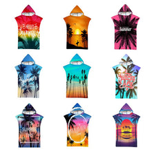 Charger l'image dans la galerie, Summer Holiday Microfiber Hooded Bath Beach Towel Changing Robe Poncho Surf Towel for Swimming Beach Outdooor Bathrobe