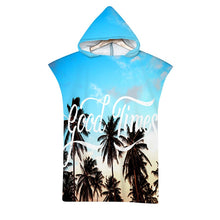 Charger l'image dans la galerie, Summer Holiday Microfiber Hooded Bath Beach Towel Changing Robe Poncho Surf Towel for Swimming Beach Outdooor Bathrobe