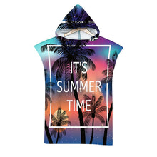 Charger l'image dans la galerie, Summer Holiday Microfiber Hooded Bath Beach Towel Changing Robe Poncho Surf Towel for Swimming Beach Outdooor Bathrobe