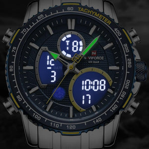 Montre en Acier Bleu