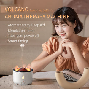 Xiaomi 360ml Volcanic Flame Aroma Diffuser Essential Oil USB Portable Air Humidifier with Smoke Ring Night Light Lamp Fragrance