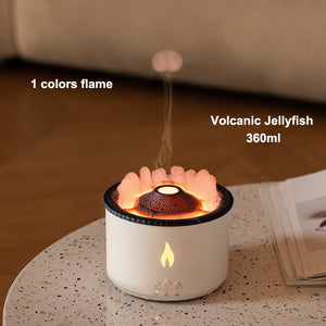 Xiaomi 360ml Volcanic Flame Aroma Diffuser Essential Oil USB Portable Air Humidifier with Smoke Ring Night Light Lamp Fragrance